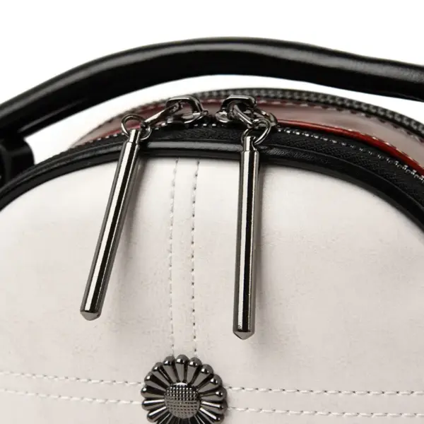 Luxury round leather designer bag - Image 7
