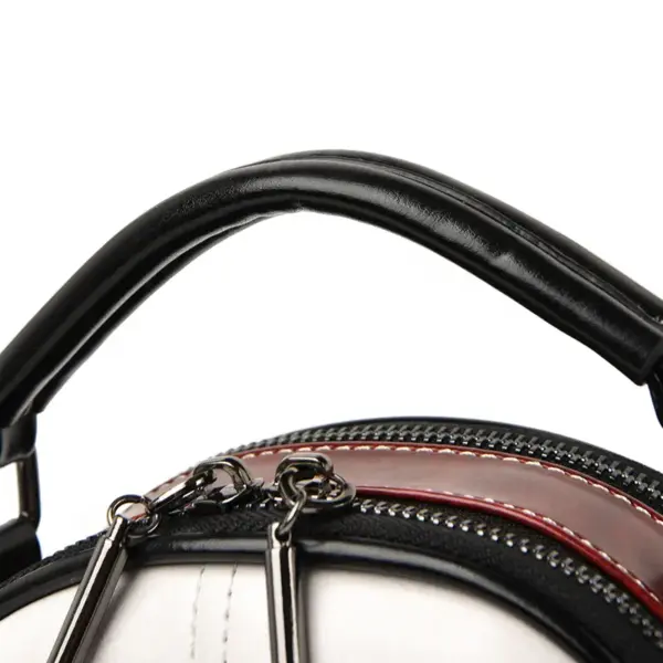Luxury round leather designer bag - Image 9