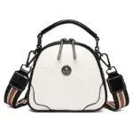 Luxury round leather designer bag