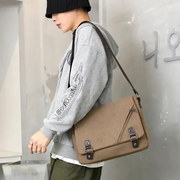 Men`s canvas messenger bag - Image 7
