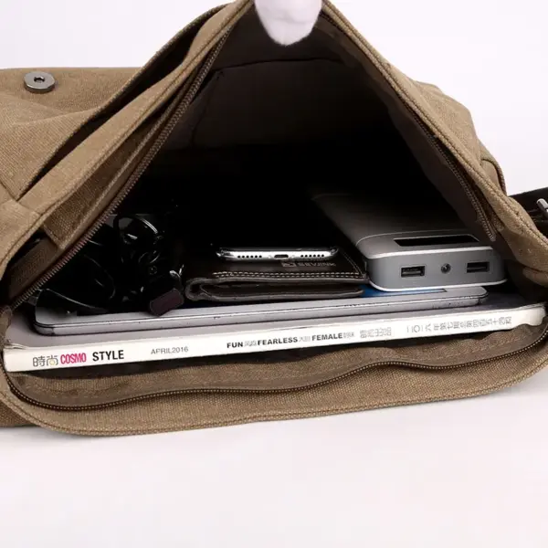 Men`s canvas messenger bag - Image 20