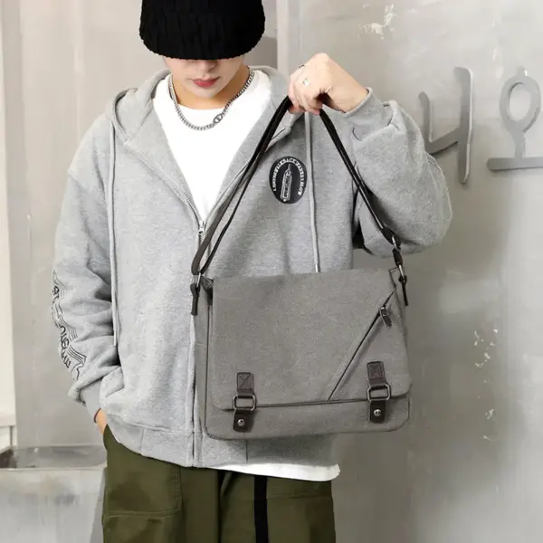 Men`s canvas messenger bag - Image 4