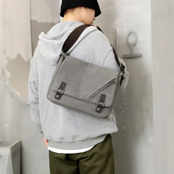 Men`s canvas messenger bag - Image 5