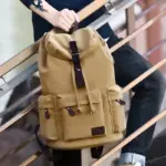 Men`s high quality canvas backpack - Image 18