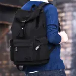 Men`s high quality canvas backpack - Image 24
