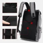 Men`s high quality canvas backpack - Image 6