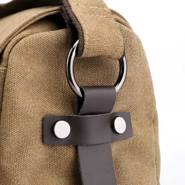 Men`s large capacity canvas messenger bag - Image 8