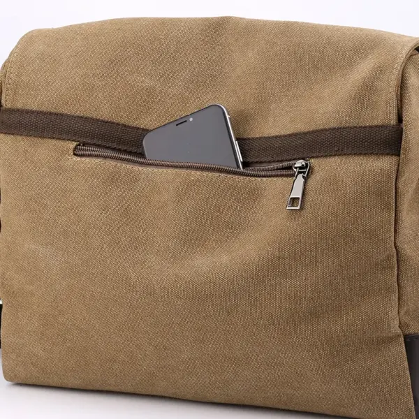 Men`s large capacity canvas messenger bag - Image 12