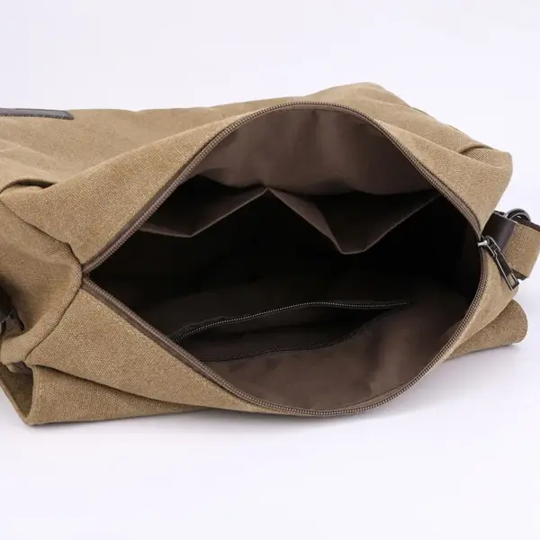 Men`s large capacity canvas messenger bag - Image 14