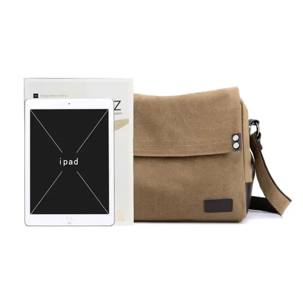 Men`s large capacity canvas messenger bag - Image 2