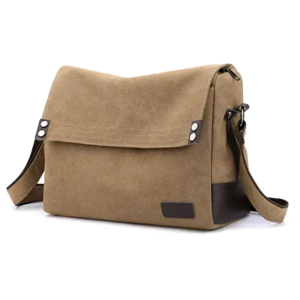 Men`s large capacity canvas messenger bag - Image 3