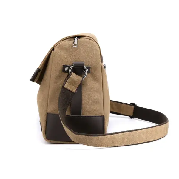 Men`s large capacity canvas messenger bag - Image 4