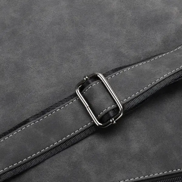 Men`s vintage multi pocket leather messenger bag - Image 10