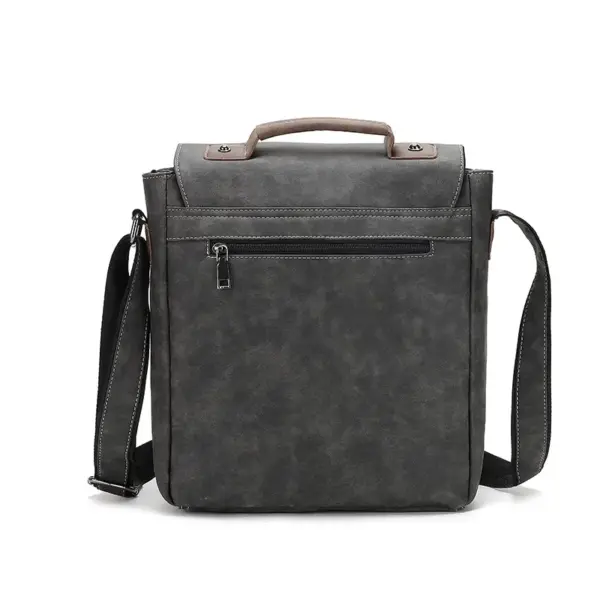 Multifunctional men`s leather messenger bag - Image 10
