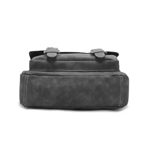 Multifunctional men`s leather messenger bag - Image 11