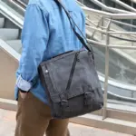 Multifunctional men`s leather messenger bag - Image 7