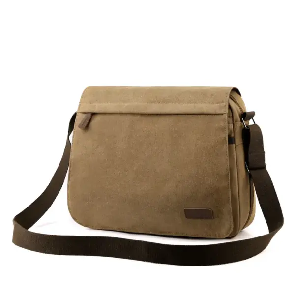 Premium canvas men`s messenger bag - Image 11
