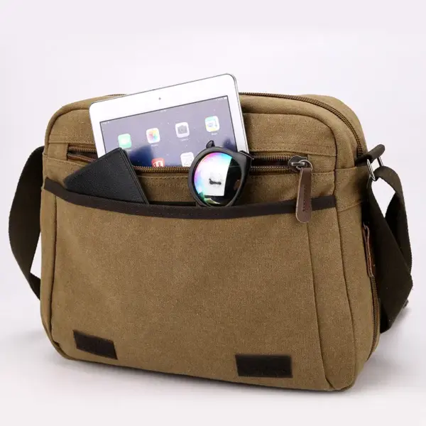 Premium canvas men`s messenger bag - Image 19