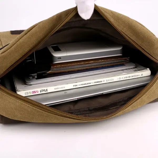 Premium canvas men`s messenger bag - Image 22