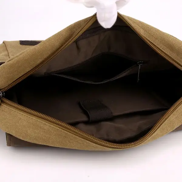 Premium canvas men`s messenger bag - Image 23