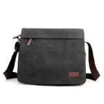 Premium canvas men`s messenger bag