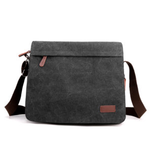 Premium canvas men`s messenger bag