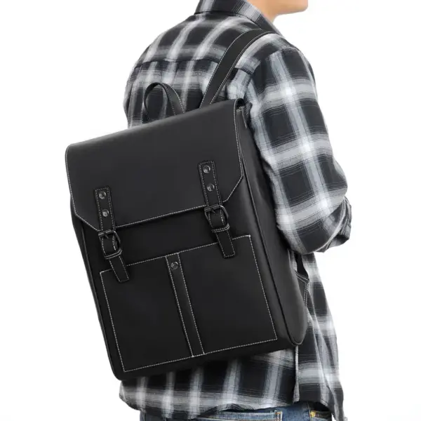 Premium leather designer backpack - Image 9