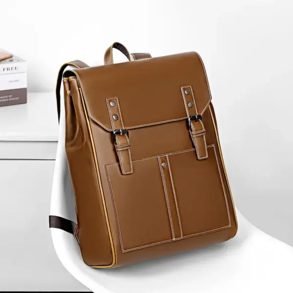 Premium leather designer backpack - Image 13