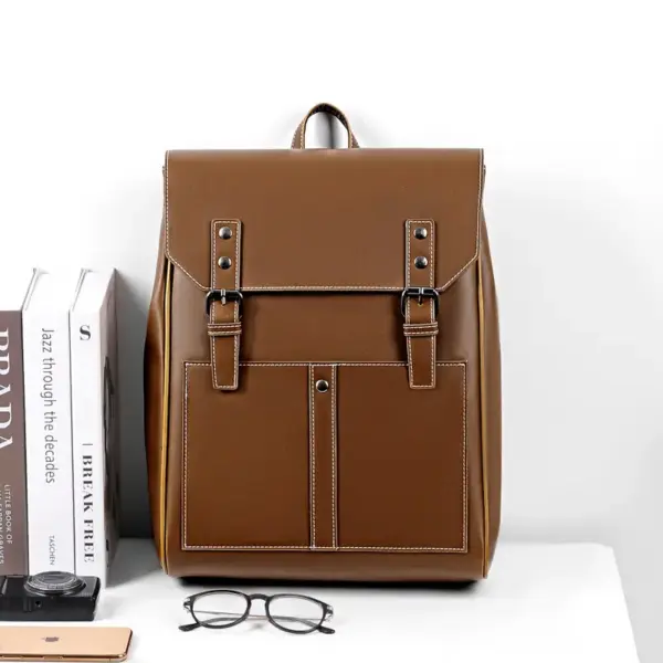 Premium leather designer backpack - Image 14