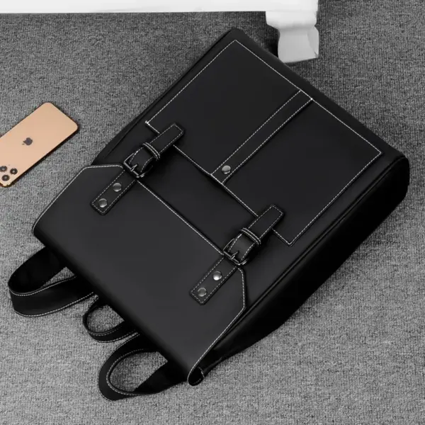 Premium leather designer backpack - Image 17