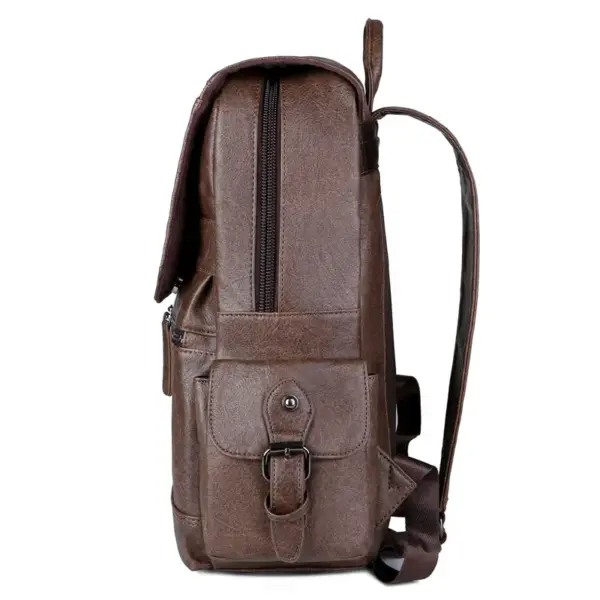 Premium men`s vintage leather backpack - Image 13