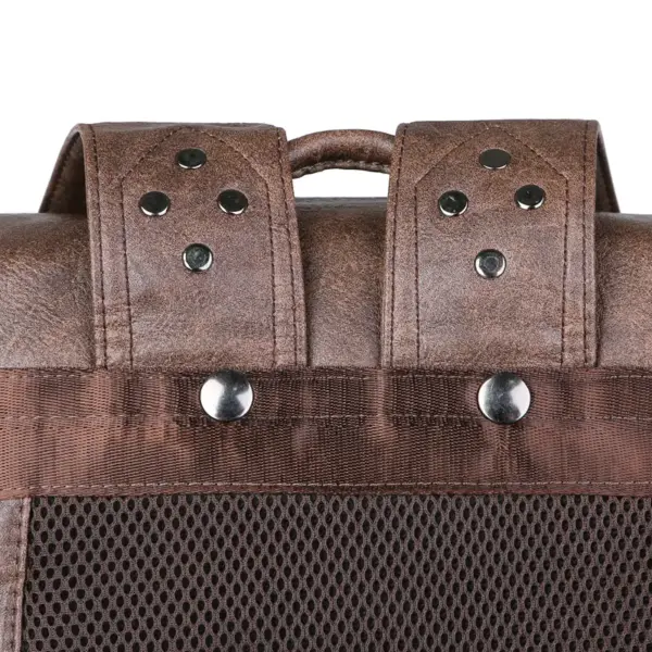 Premium men`s vintage leather backpack - Image 17