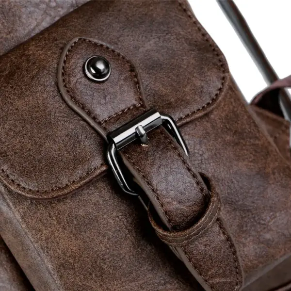 Premium men`s vintage leather backpack - Image 19