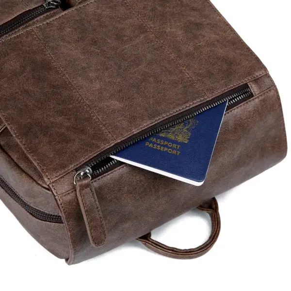 Premium men`s vintage leather backpack - Image 24