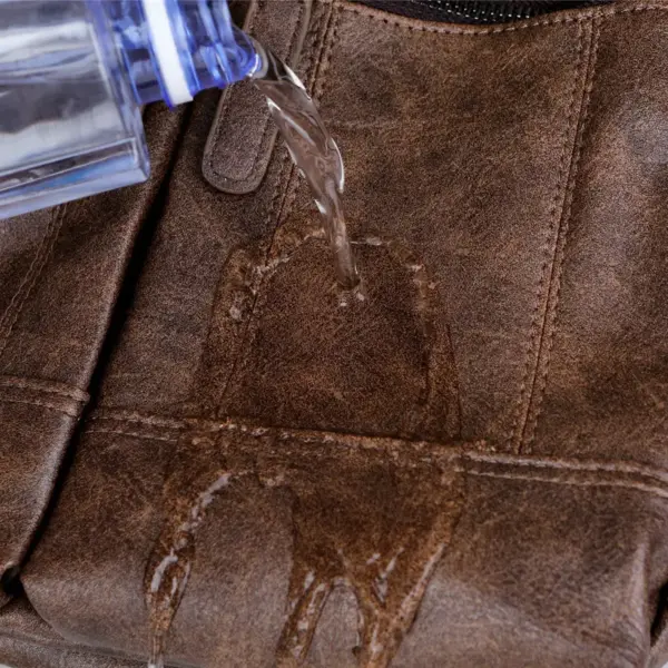 Premium men`s vintage leather backpack - Image 30