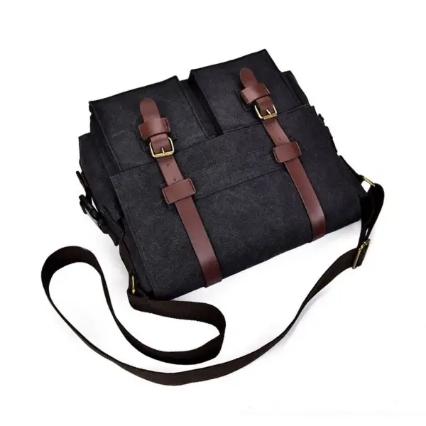 Premium vintage canvas messenger bag - Image 15