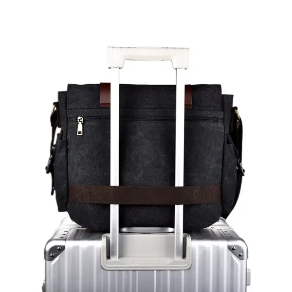 Premium vintage canvas messenger bag - Image 17