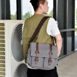 Premium vintage canvas messenger bag - Image 10