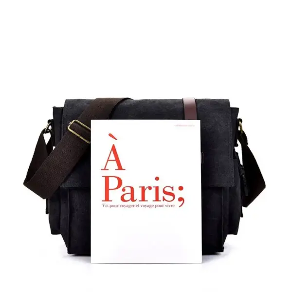 Premium vintage canvas messenger bag - Image 26