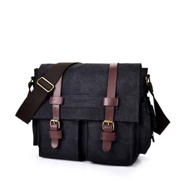 Premium vintage canvas messenger bag - Image 4