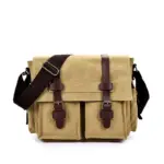 Premium vintage canvas messenger bag