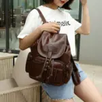 Premium vintage leather backpack - Image 6