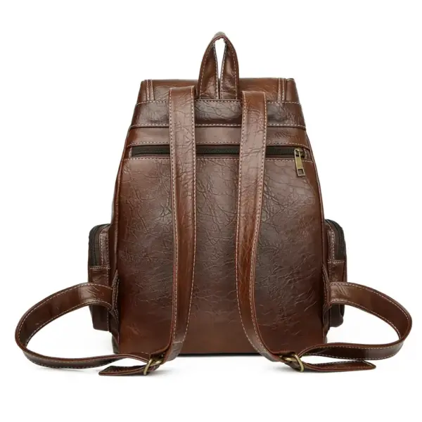 Premium vintage leather backpack - Image 8