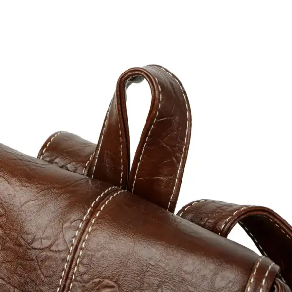 Premium vintage leather backpack - Image 11