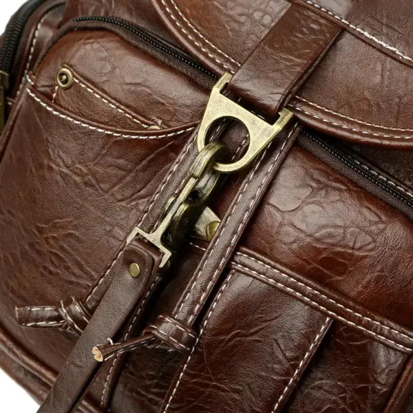 Premium vintage leather backpack - Image 12