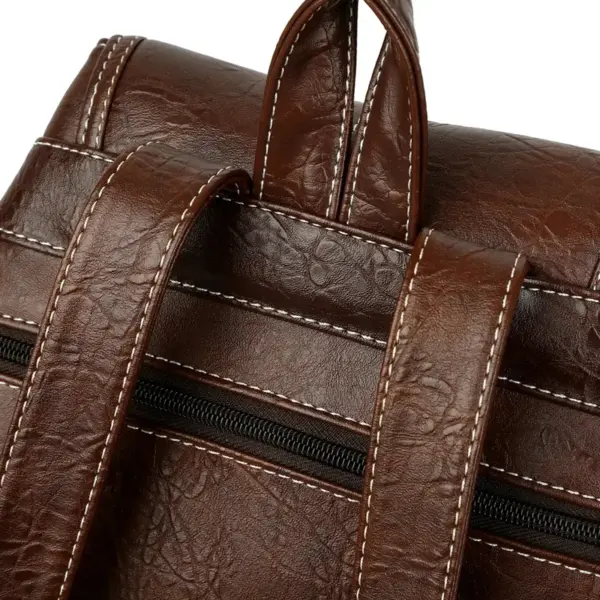 Premium vintage leather backpack - Image 13
