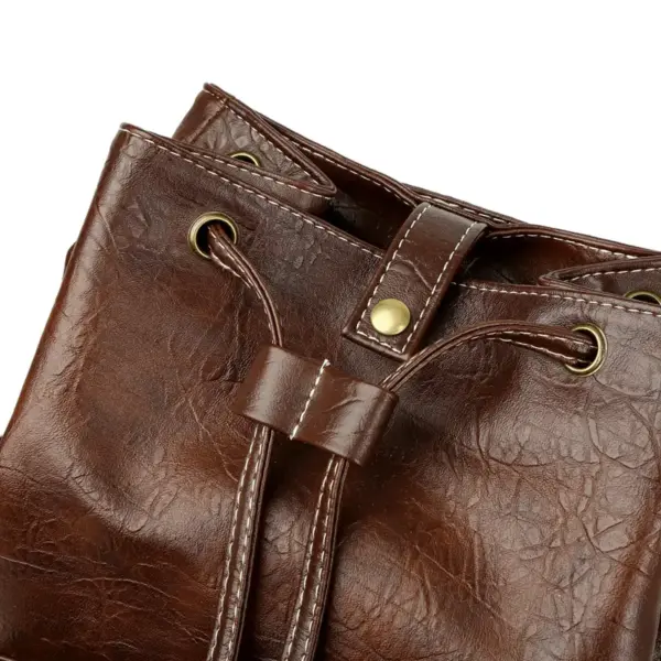 Premium vintage leather backpack - Image 15