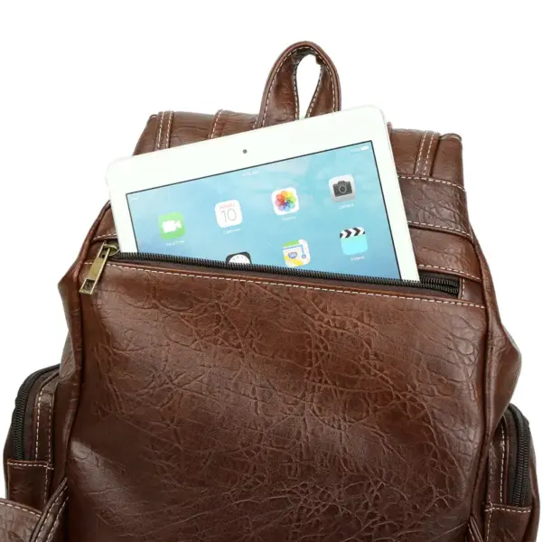 Premium vintage leather backpack - Image 17