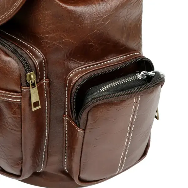 Premium vintage leather backpack - Image 18