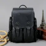 Premium vintage multifunctional leather backpack - Image 9